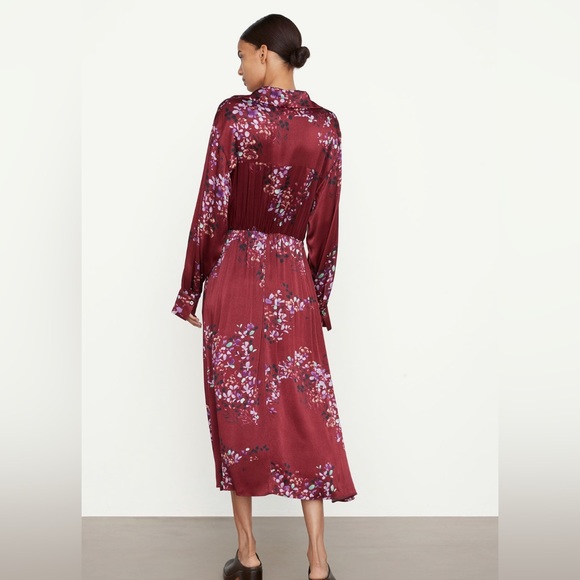 NWT Forsythia Long Sleeve Shaped Collar Tie-Front Dress XS - Picture 4 of 5